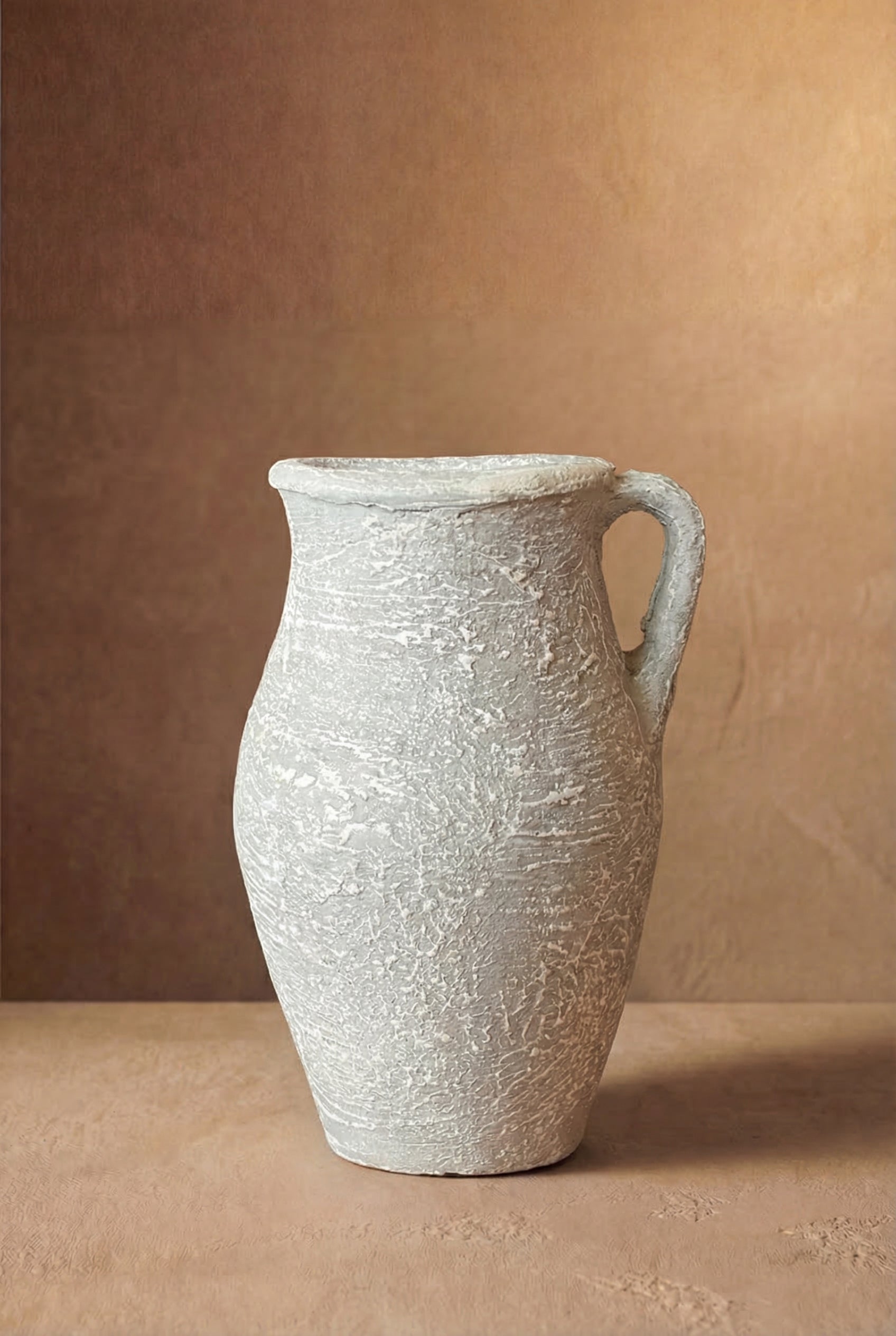 dokulu gri kulplu vazo