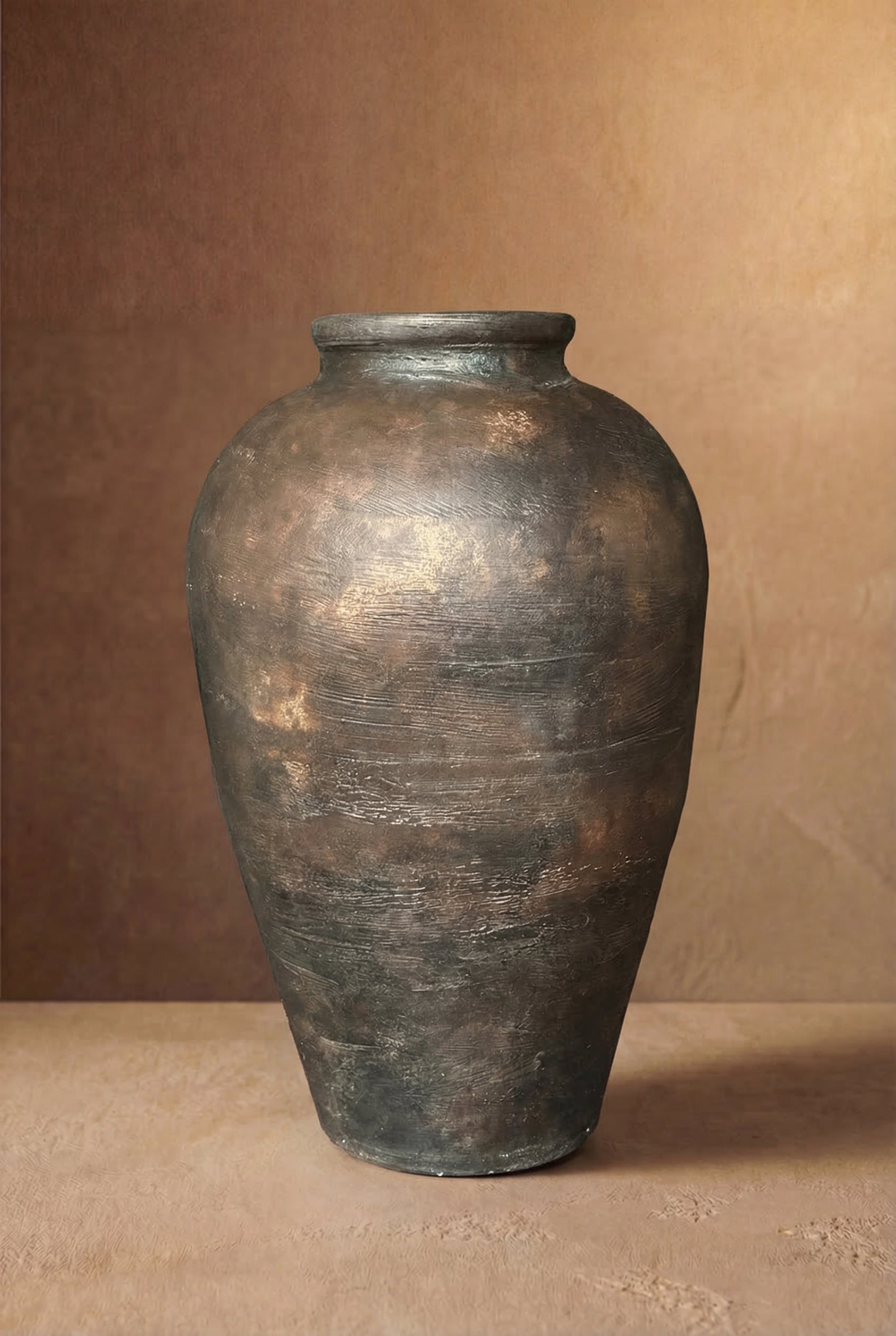 rustik kahverengi XL vazo